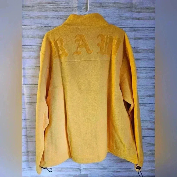 Raw gear 3/4 zip up pull over fleece yellow mens small - Picture 7 of 8